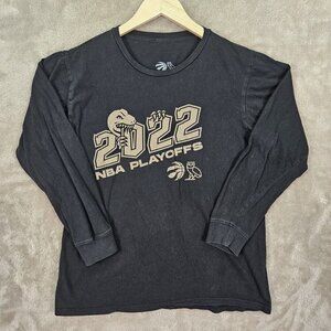 Octobers Very Own OVO Toronto Raptors 2022 NBA Playoffs T-Shirt Men's Sz M Black
